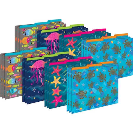 Barker Creek Kai Ola Designer Letter File Folders, Multi-Design Set, 24/Package 4310